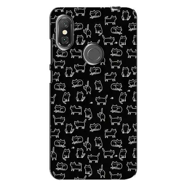 Чехол с рисунком «Котики на черном» для Xiaomi Redmi Note 6 Pro Чехол с рисунком «Котики на черном» для Xiaomi Redmi Note 6 Pro