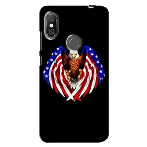 Чехол Флаг USA для Xiaomi Redmi Note 6 Pro (Крылья США)