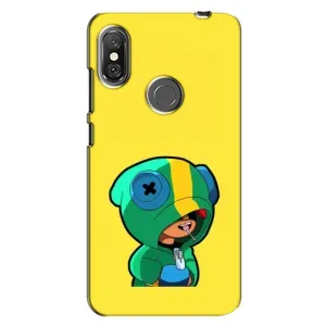 Чехол Бравл Старс для Xiaomi Redmi Note 6 Pro (Леон (LEON))