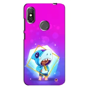 Чехол Бравл Старс для Xiaomi Redmi Note 6 Pro (Леон в костюме Акулы)