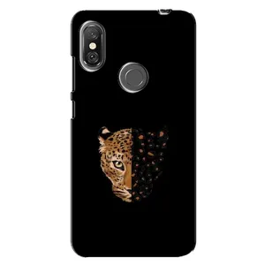 Чохол з леопардовим принтом на Xiaomi Redmi Note 6 Pro (Леопард на чорному)