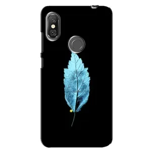 Чохол з картинками на чорному фоні для Xiaomi Redmi Note 6 Pro (Листя)