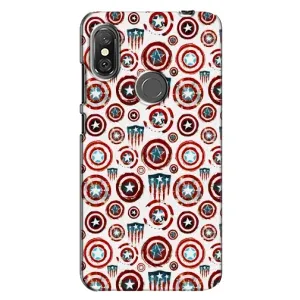 Чохол с Щітом Капітана Америки на Xiaomi Redmi Note 6 Pro (Марвел щити)