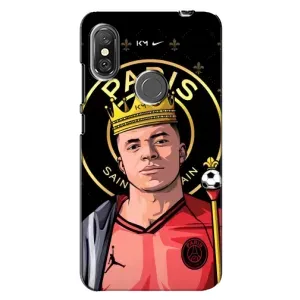 Чехол (TPU) с Футболистом на Xiaomi Redmi Note 6 Pro (Mbappe King)