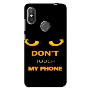 Чехол с Прикольным принтом на Xiaomi Redmi Note 6 Pro (Не трогай мой телефон)
