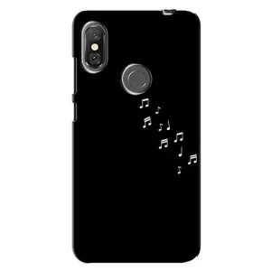 Чохол з картинками на чорному фоні для Xiaomi Redmi Note 6 Pro (Ноти)