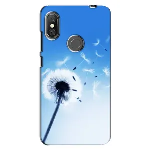 Силіконовий Чохол з кульбабками на Xiaomi Redmi Note 6 Pro (Кульбабка на блакитному)