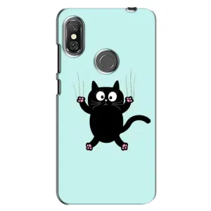 Силиконовый чехол с котиком для Xiaomi Redmi Note 6 Pro (Падающий кот)
