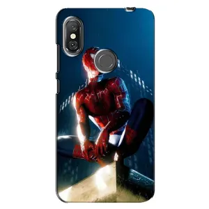 Чехол Супергерой Человека Паука на Xiaomi Redmi Note 6 Pro (Паук на доме)
