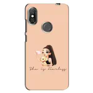 Силиконовый Чехол на Xiaomi Redmi Note 6 Pro с картинкой Стильных Девушек (С собакой)