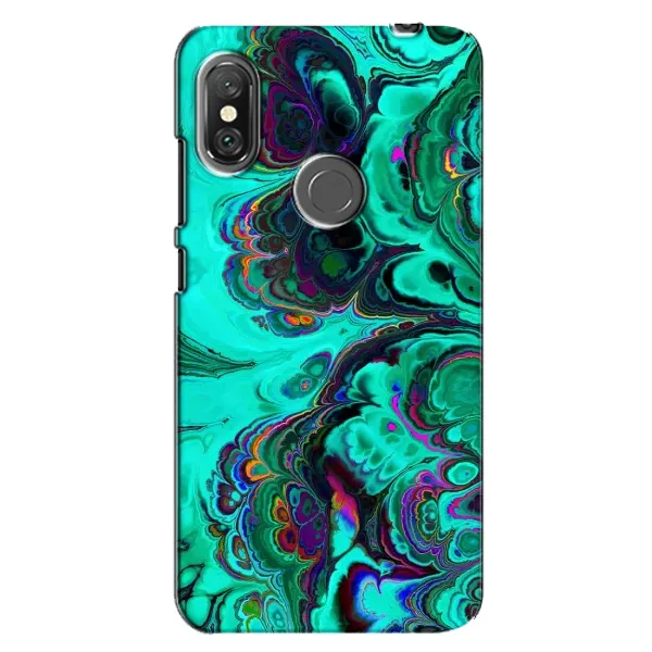 Чехол с рисунком «Салатный мрамор» для Xiaomi Redmi Note 6 Pro Чехол с рисунком «Салатный мрамор» для Xiaomi Redmi Note 6 Pro