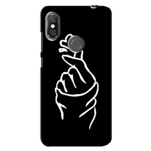 Чохол (Знак сердечка) для Xiaomi Redmi Note 6 Pro (Сердечко на чорному)