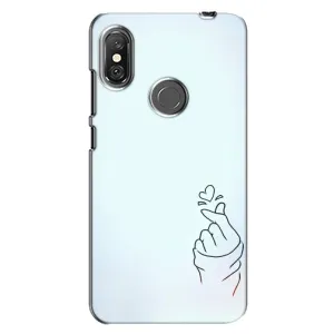 Чохол (Знак сердечка) для Xiaomi Redmi Note 6 Pro (Сердечко на блакитному)