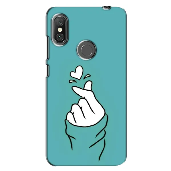 Чехол с рисунком «Сердечко на бирюзовом» для Xiaomi Redmi Note 6 Pro Чехол с рисунком «Сердечко на бирюзовом» для Xiaomi Redmi Note 6 Pro