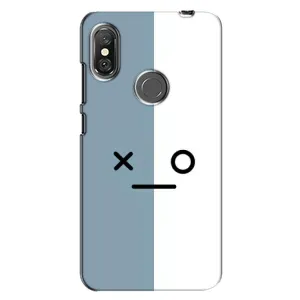 Силиконовые Чехлы (смешные стикеры) для Xiaomi Redmi Note 6 Pro (Серо-белый)