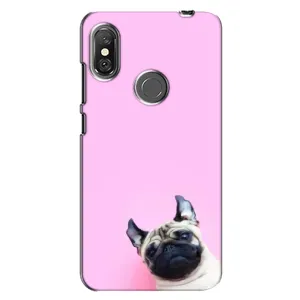 Бампер для Xiaomi Redmi Note 6 Pro з картинкою "Песики" (Собака на рожевому)