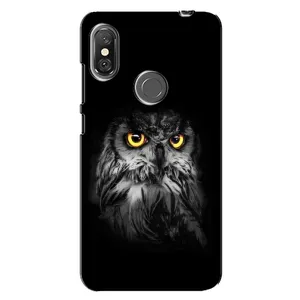 Чохли з принтом СОВИ для Xiaomi Redmi Note 6 Pro (Сова на чорному)