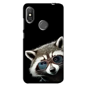 Силиконовый Чехол с Енотами на Xiaomi Redmi Note 6 Pro (Стильный Енот)