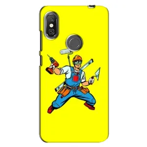 Силіконовий бампер (Працівники) на Xiaomi Redmi Note 6 Pro (Будівельник)