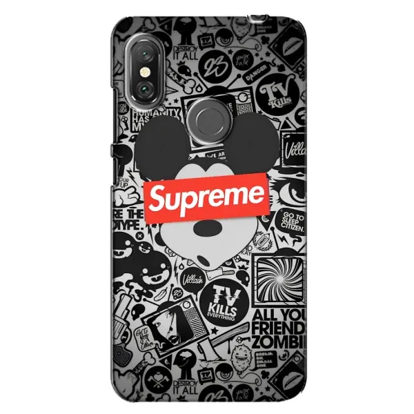 Чехол с рисунком «Supreme Маус» для Xiaomi Redmi Note 6 Pro Чехол с рисунком «Supreme Маус» для Xiaomi Redmi Note 6 Pro