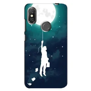 Чехол (ТПУ) с планетами на Xiaomi Redmi Note 6 Pro (To The moon)