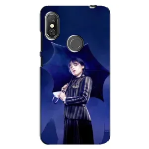 Чохол з картинкою Венсдей на Xiaomi Redmi Note 6 Pro (Венсдей з парасолькою)