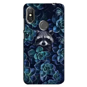 Силиконовый Чехол с Енотами на Xiaomi Redmi Note 6 Pro (В цветах)