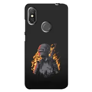 Чохол з картинкою "Герой Pubg" на Xiaomi Redmi Note 6 Pro (В полум'ї)