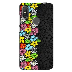 Чохол з Квітами для Xiaomi Redmi Note 6 Pro (Яскраві квіти)