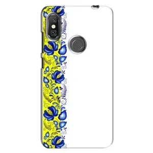 Силіконовый Чохол на Xiaomi Redmi Note 6 Pro з картинкой Вишиванки (Жовто-біла вишиванка)