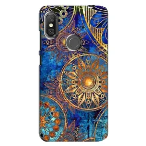 Чохли з сенсом на Xiaomi Redmi Note 6 Pro (Золоті узори)