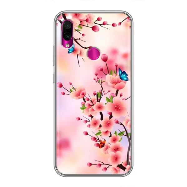 Чехол с рисунком «Бабочки на сакуре» для Xiaomi Redmi Note 7 Pro Чехол с рисунком «Бабочки на сакуре» для Xiaomi Redmi Note 7 Pro