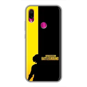 Чехол (TPU) с картинкой "Лого Пабг" на Редми нот 7 про (Battlegrounds)