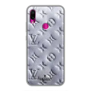 Текстурний Чохол Louis Vuitton для Редмі нот 7 про (Білий ЛВ)