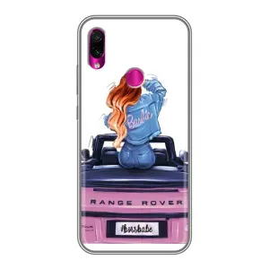 Силіконовый Чохол на Xiaomi Redmi Note 7 Pro з картинкой Модных девушек (Дівчина на машині)