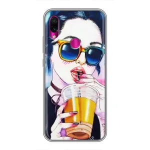 Чохол з картинкою Модні Дівчата Xiaomi Redmi Note 7 Pro (Дівчина з коктейлем)