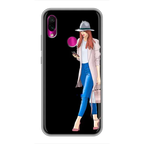 Чехол с рисунком «Девушка со смартфоном» для Xiaomi Redmi Note 7 Pro Чехол с рисунком «Девушка со смартфоном» для Xiaomi Redmi Note 7 Pro