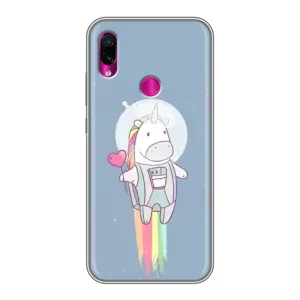 Чехол Unicorn на Xiaomi Redmi Note 7 Pro (Единорог космонавт)