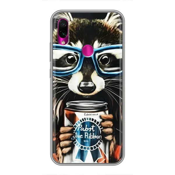 Чехол с рисунком «Енот в очках» для Xiaomi Redmi Note 7 Pro Чехол с рисунком «Енот в очках» для Xiaomi Redmi Note 7 Pro