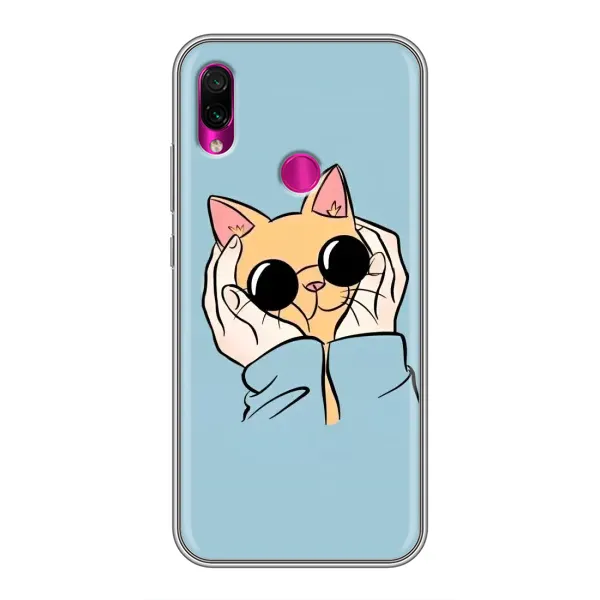Чехол с рисунком «КОТИК в очках» для Xiaomi Redmi Note 7 Pro Чехол с рисунком «КОТИК в очках» для Xiaomi Redmi Note 7 Pro