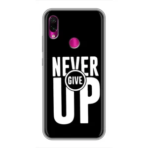 Силіконовый Чохол на Xiaomi Redmi Note 7 Pro з картинкою НАЙК (Never Give UP)