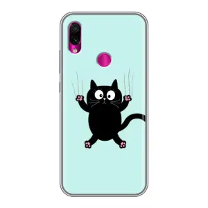 Силіконовий чохол з котиком для Xiaomi Redmi Note 7 Pro