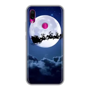 Чехол Санта Клаус для Xiaomi Redmi Note 7 Pro (Санта - луна)
