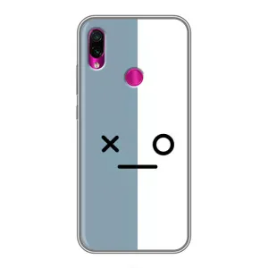 Чохли (ТПУ) (смішні стікери) для Xiaomi Redmi Note 7 Pro (Сіро-білий)