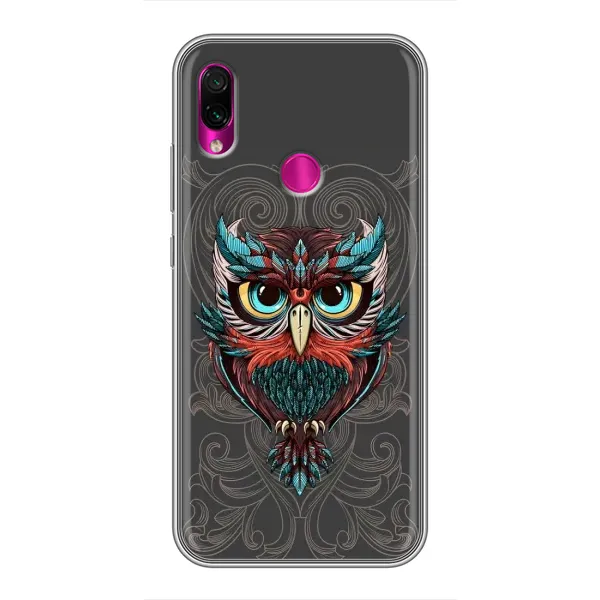 Чехол с рисунком «Сова на сером» для Xiaomi Redmi Note 7 Pro Чехол с рисунком «Сова на сером» для Xiaomi Redmi Note 7 Pro