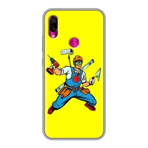 Силіконовий бампер (Працівники) на Xiaomi Redmi Note 7 Pro (Будівельник)