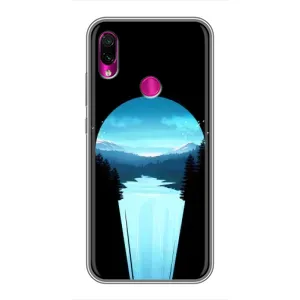 Літній Чохол на Xiaomi Redmi Note 7 Pro (Синій Водоспад)