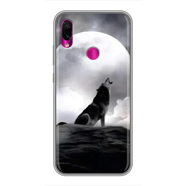 Чехол с рисунком «Волк и луна» для Xiaomi Redmi Note 7 Pro Чехол с рисунком «Волк и луна» для Xiaomi Redmi Note 7 Pro