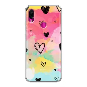 Чохли з тематикою "Маленькі Сердчеки" на Xiaomi Redmi Note 7 Pro (Яскраві серця)