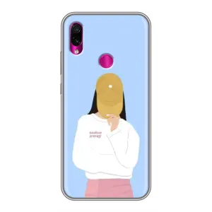 Силіконовый Чохол на Xiaomi Redmi Note 7 Pro з картинкой Модных девушек (Жовта кепка)